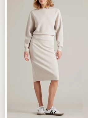 Rhone Dreamglow Long Sleeve Dress Sand Beige Small